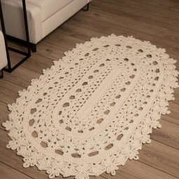 Восхитительный овальный коврик крючком