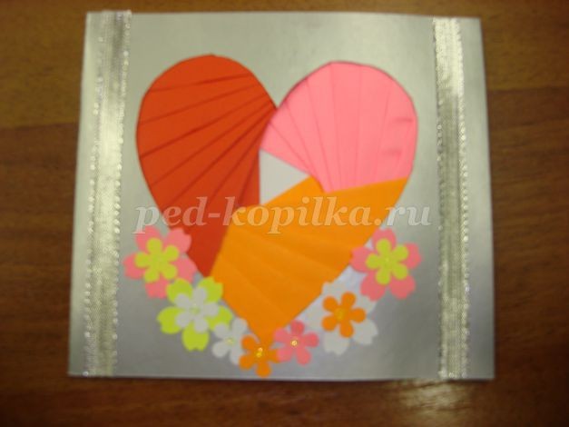 Открытка в технике айрис-фолдинг "Сердечко": часть 2 Открытка в технике айрис-фолдинг "Сердечко": часть 2