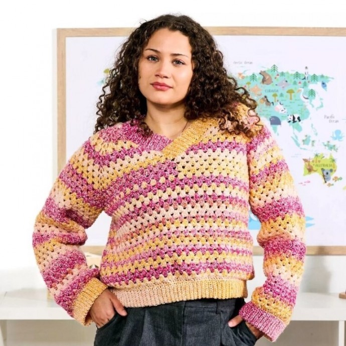 Пуловер крючком