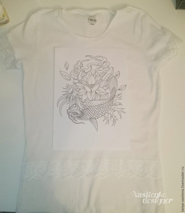 Декорируем футболку "Легкий бриз" стразами Swarovski: часть 1