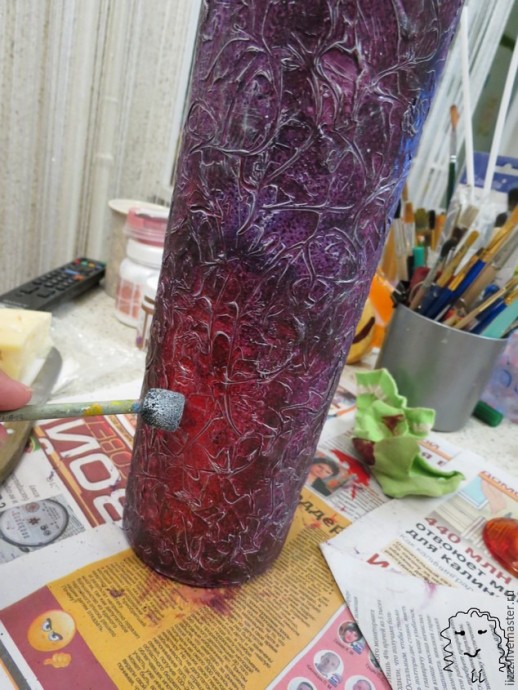 ​Декорируем вазу "Космическая фантазия": часть 2