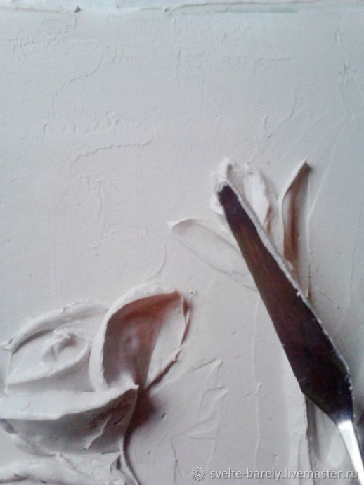 Создаем веточку розы из шпатлевки: часть 3