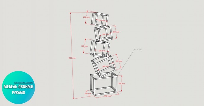 ​Полки в стиле лофт