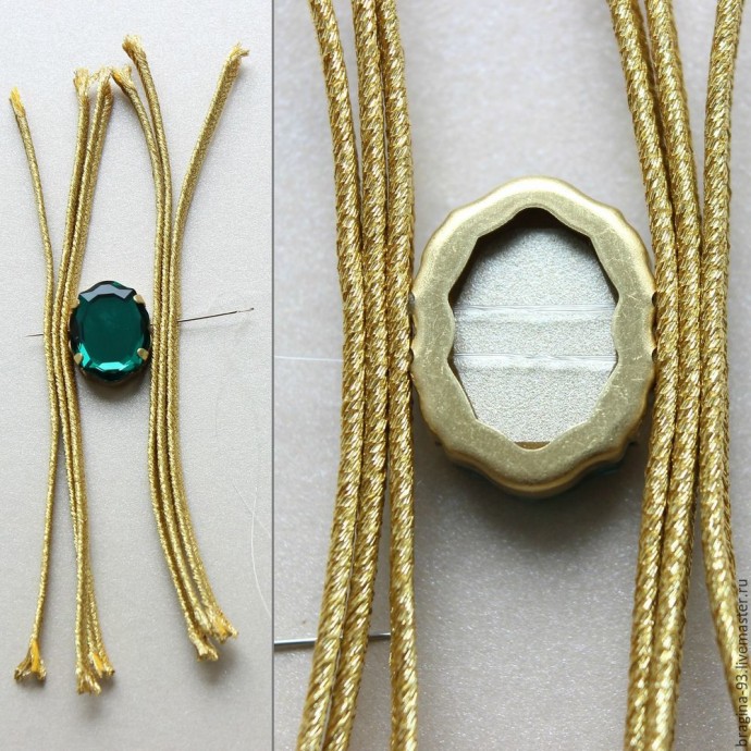 ​Создаем брошь из сутажа и кристаллов Swarovski: часть 1