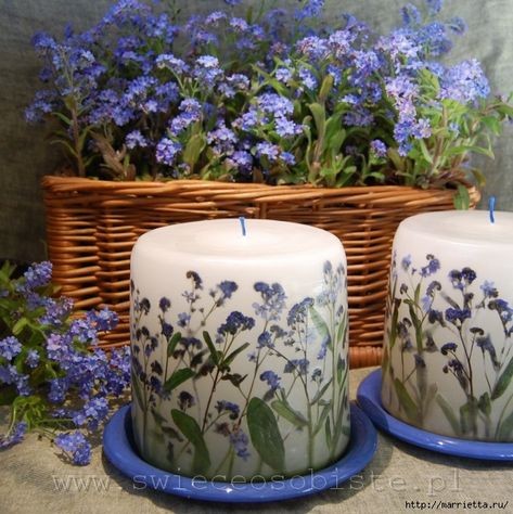 ​Свечи с добавлением лепестков и трав