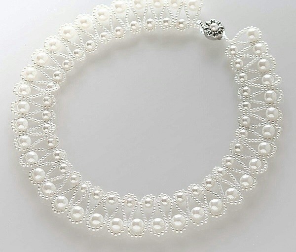 ​Чокер или браслет из бисера и жемчуга