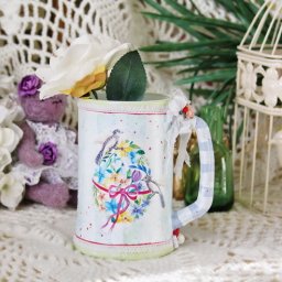 Преображаем пивную кружку в чудесную вазочку: часть 1