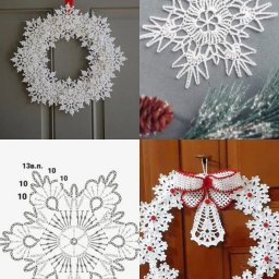 Вязаные снежинки