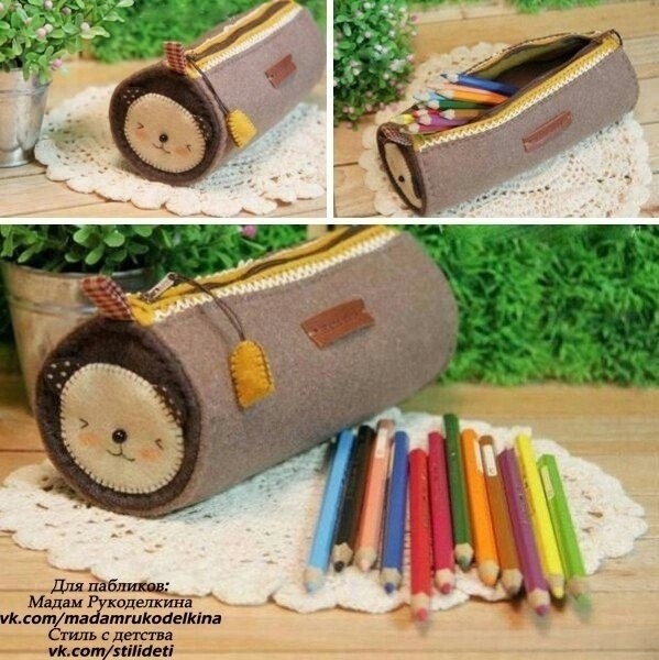 Шьем пенал из фетра