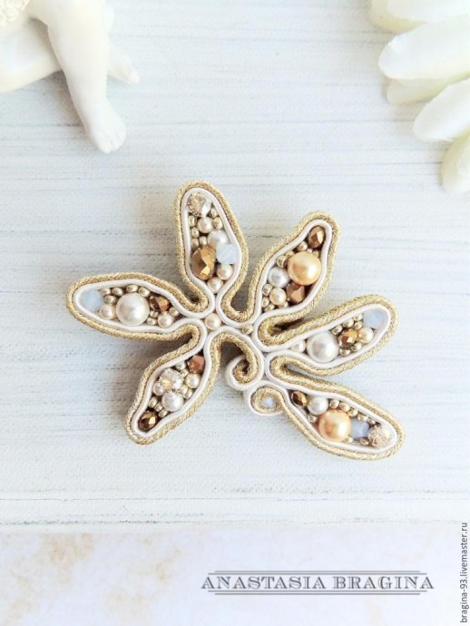 ​Создание сутажной броши "Лавры Афродиты": часть 3