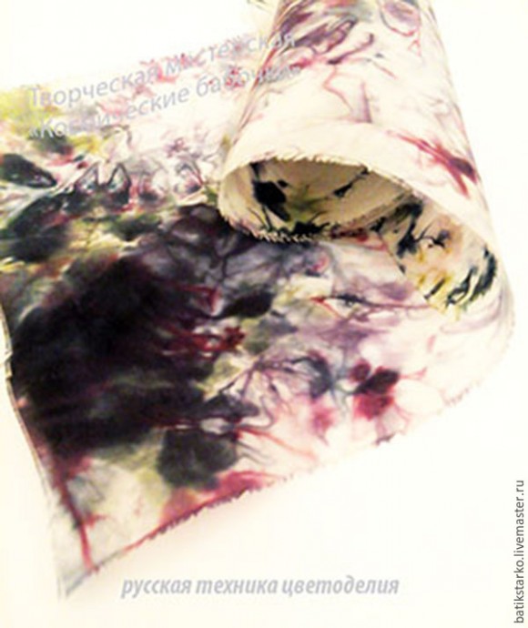 Изготовление цветка из шелка в русской технике: часть 3