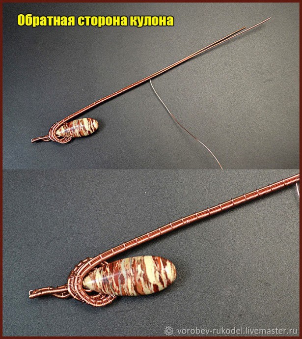 Овальный кулон из проволоки в технике wire wrap: часть 2