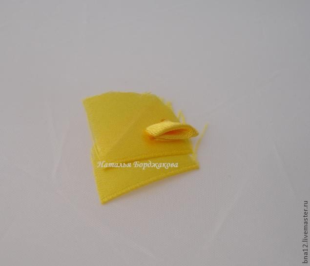 Узкий лепесток в технике канзаши: часть 3