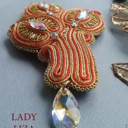 Создаем крупную сутажную брошь в русском стиле: часть 2