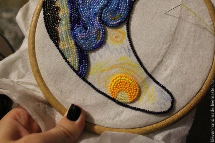 ​Создаем колье из бисера "Звездная Ночь": часть 4