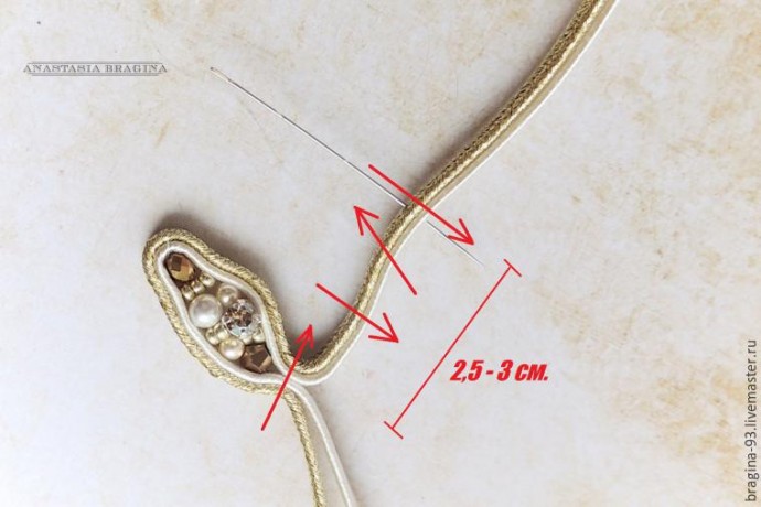 ​Создание сутажной броши "Лавры Афродиты": часть 2