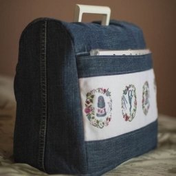 Чехол для швейной машины из старых джинсов