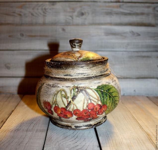 ​Искусственное состаривание "Горшочек для хранения": часть 3