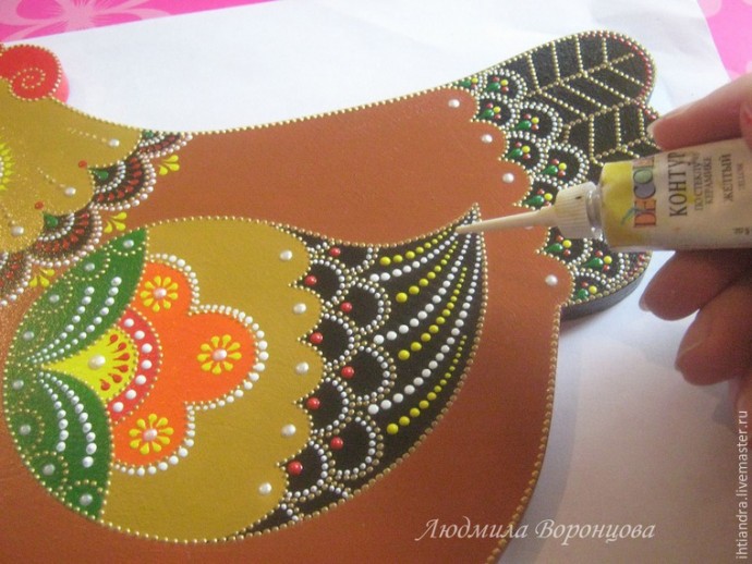 Создаем панно с крючками "Курочка": часть 2