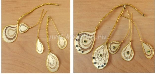 Декоративное панно "Жар-птица" из соломки: часть 4