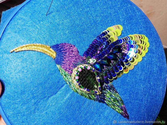 Делаем брошь "Колибри": часть 2