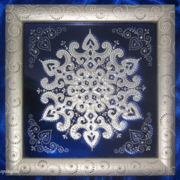 Создаем новогоднее оригинальное панно из бумажной снежинки: часть 2