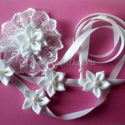 Лента в косу в технике цумами канзаши: мастер-класс, часть 2