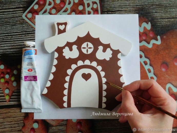 Создаём ключницу "Пряничный домик": часть 1