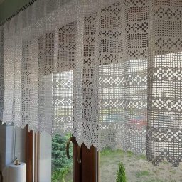 Вязаные занавески