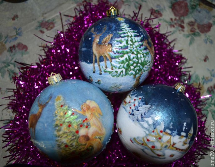 Декорируем новогодний шарик