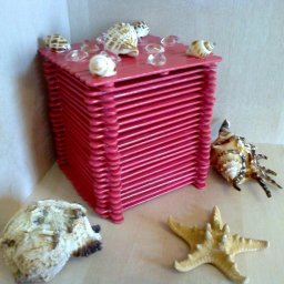 Мастерим шкатулку с ракушками из палочек для мороженого