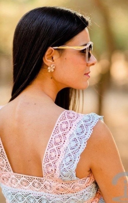 Лёгкий летний топ из тесьмы