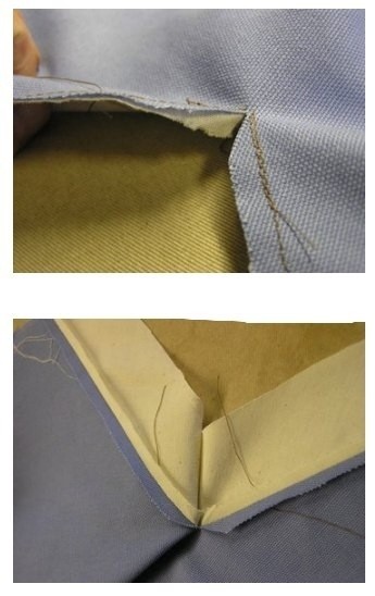 Обработка V-образного выреза обтачкой без шва и обтачкой со швом