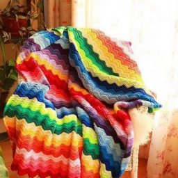 Вяжем яркий плед