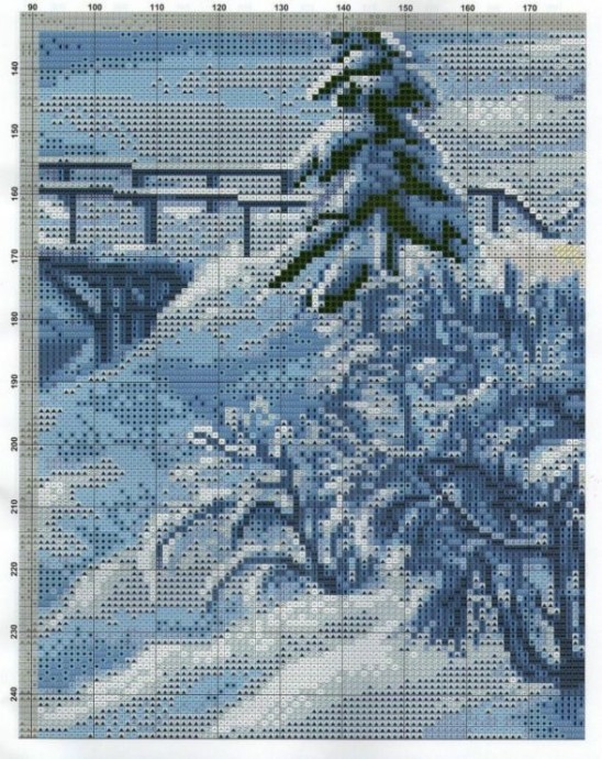 ​Вышиваем зимние пейзажи: часть 1