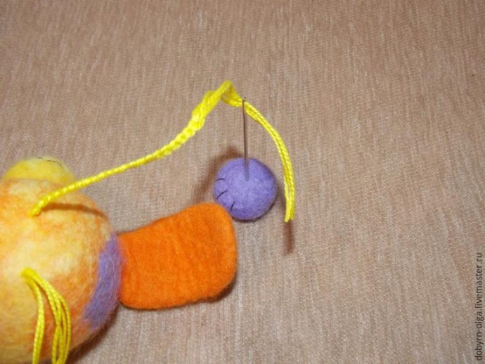 Позитивный пёс Шарик, выполненный в технике сухого и мокрого валяния: часть 4 Позитивный пёс Шарик, выполненный в технике сухого и мокрого валяния: часть 4