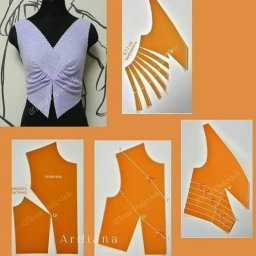 Моделирование складок на топе или блузке