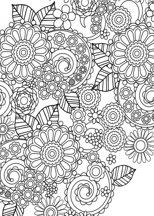 ​Раскраска-антистресс "Цветы"