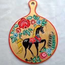 Роспись разделочной доски с городецким узором: мастер-класс