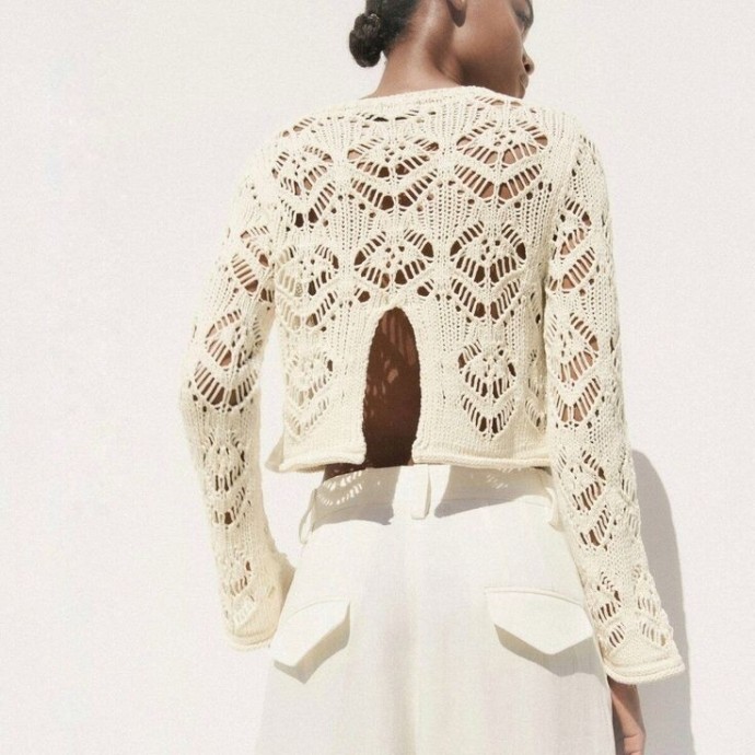 Ажурный пуловер