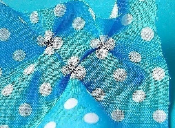 ​Делаем буфы на ткани в горошек