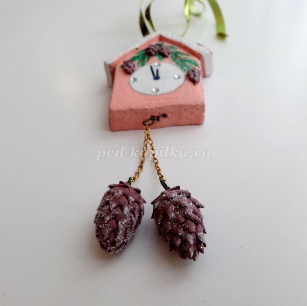 Ёлочная игрушка "Тик-так ходики из опилок": часть 3 Ёлочная игрушка "Тик-так ходики из опилок": часть 3