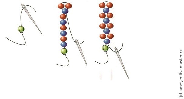 ​Вышиваем шикарное колье "Зазеркалье": часть 2