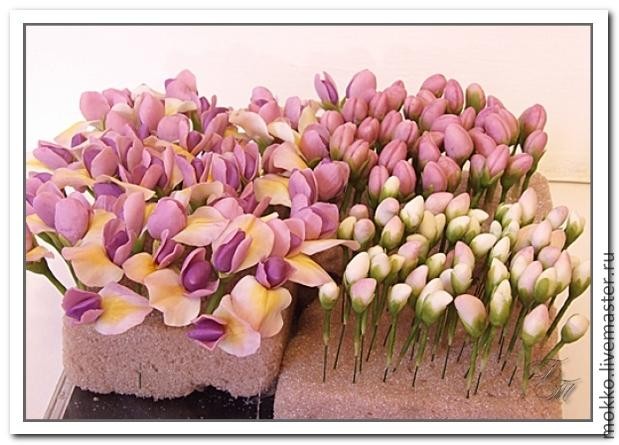 ​Лепка глицинии из полимерной глины: часть 3