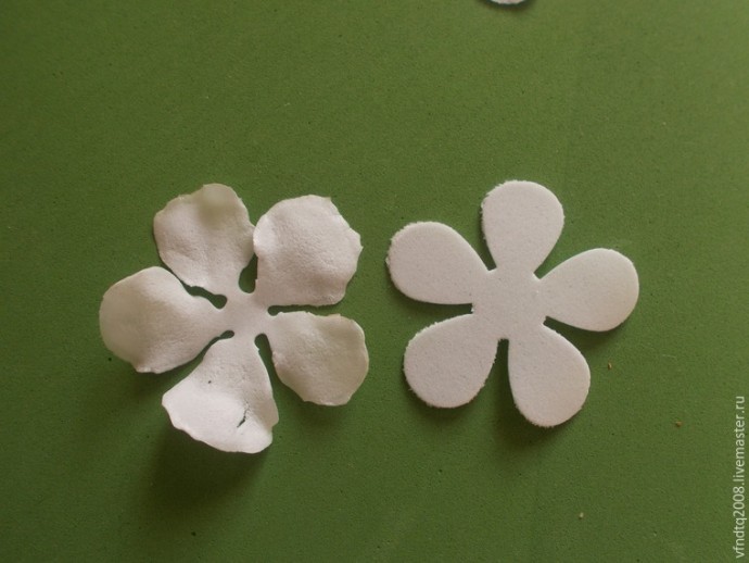 Создаем цветы яблони из фоамирана