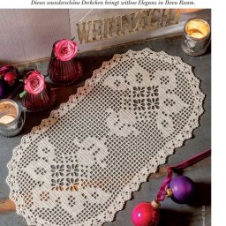 ​Занавеска и салфетки крючком