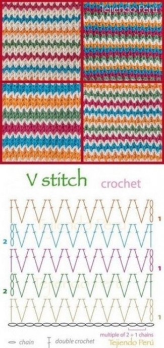 ​Цвeтные узоры кpючком