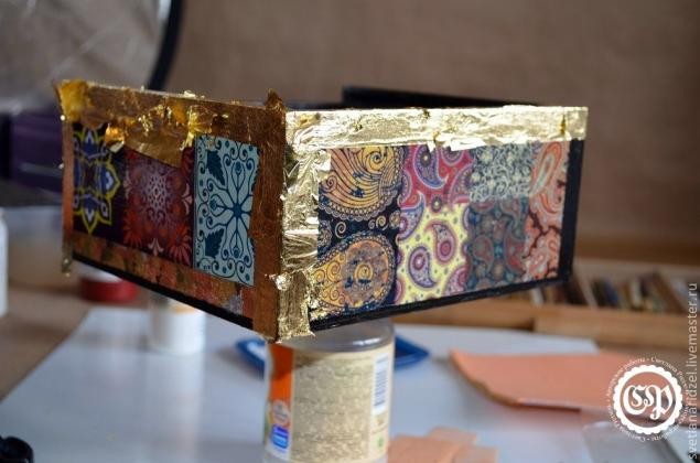 ​Коробка для чая превращается в восточную шкатулку: мастер-класс, часть 2