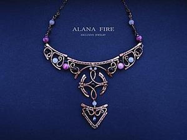 Создание колье "Византийская ночь" в технике wire work: часть 1