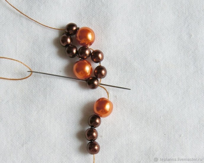 Серьги "Апельсин и шоколад"